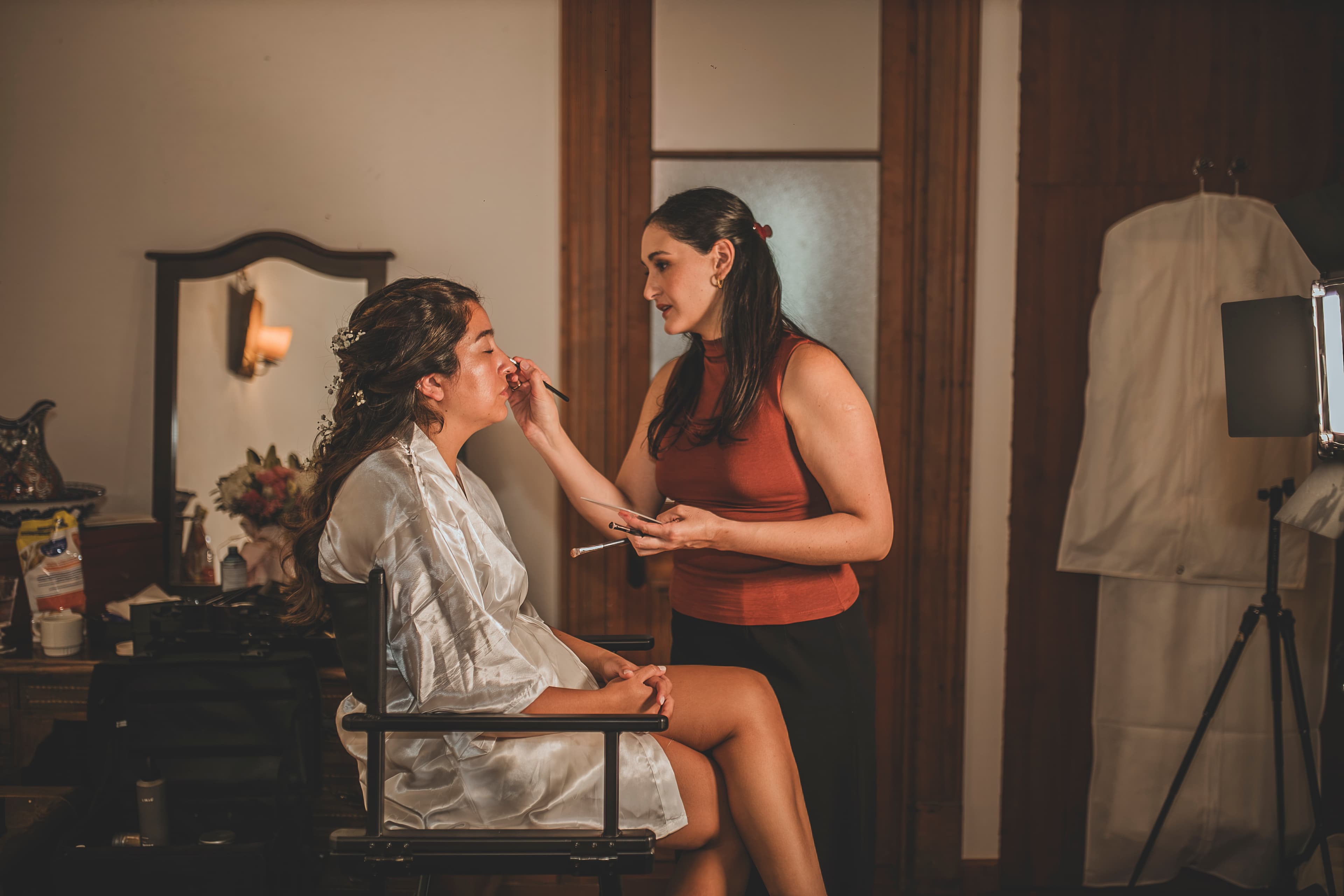 Novia con maquillaje y peinado de Fran Sol para un matrimonio
